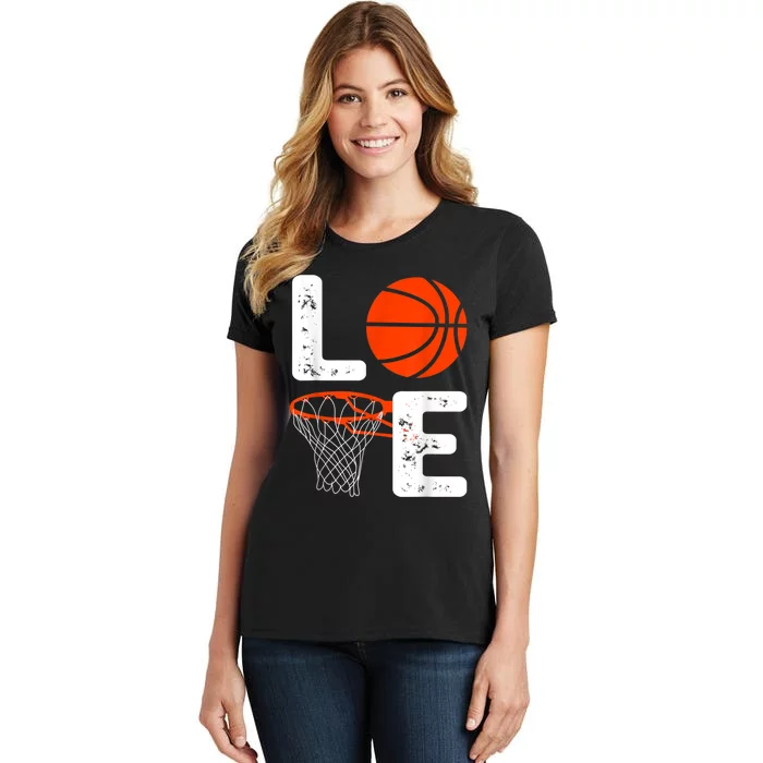 Cool Basketball For Men Women Love Coach Player Team Sports Women's T-Shirt