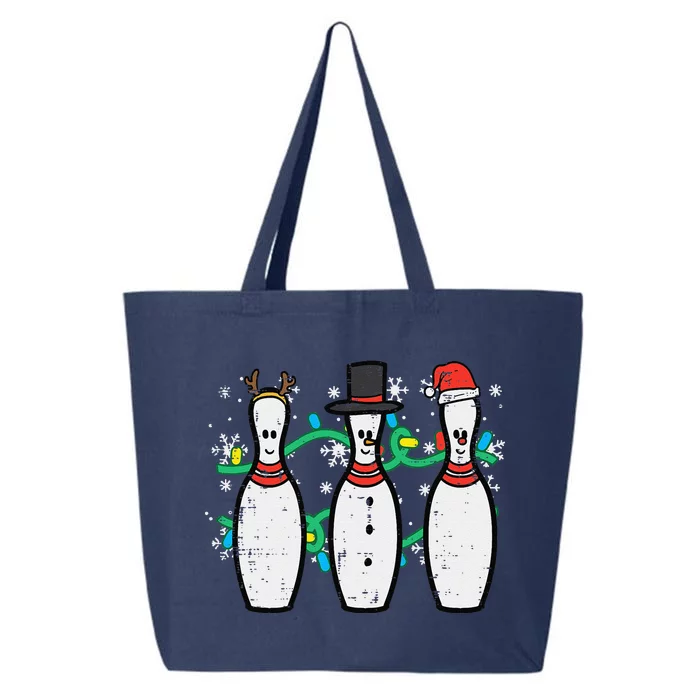 Christmas Bowling Funny Xmas Sports Bowler Funny Funny 25L Jumbo Tote