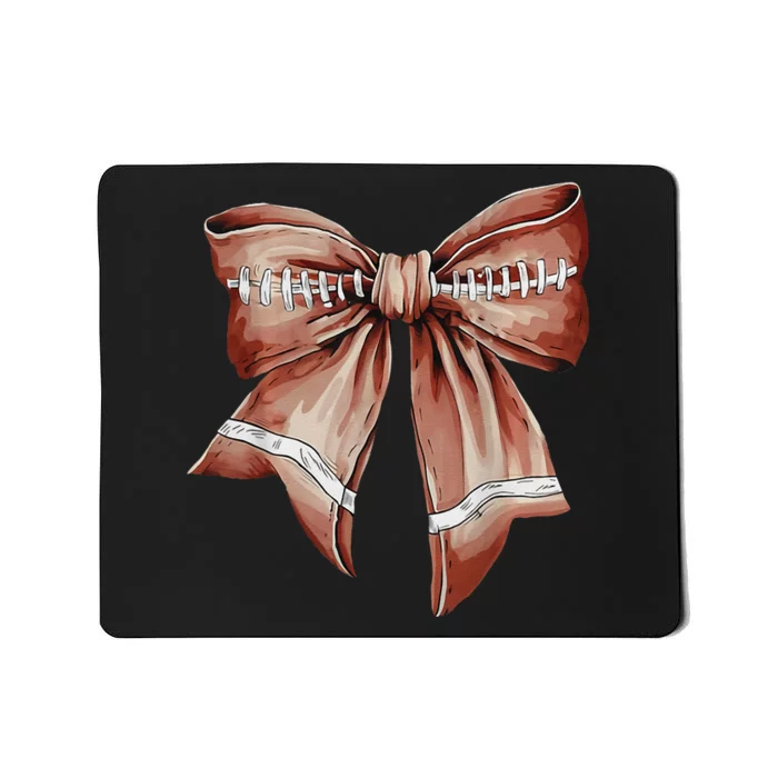 Coquette Bow Funny Football Lover Game Day Football Mom Mama Gift Mousepad