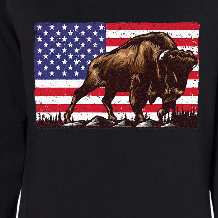 Cute Bison For Men Women Kids Buffalo Bison Lovers Womens California Wash Sweatshirt