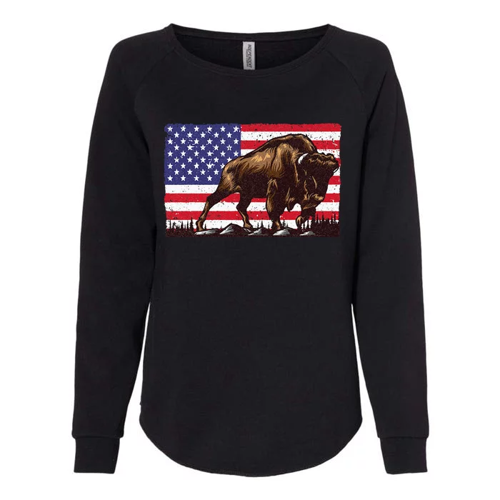 Cute Bison For Men Women Kids Buffalo Bison Lovers Womens California Wash Sweatshirt