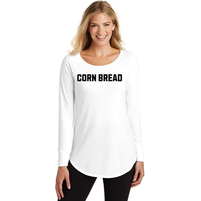 Corn Bread Funny Costume Halloween Women's Perfect Tri Tunic Long Sleeve Shirt