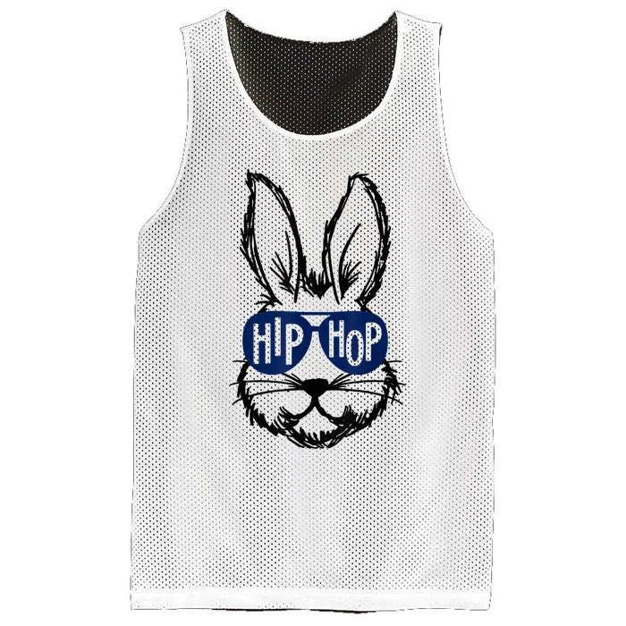 Cute Bunny Face With Sunglasses Hip Hop For Easter Day Mesh Reversible Basketball Jersey Tank