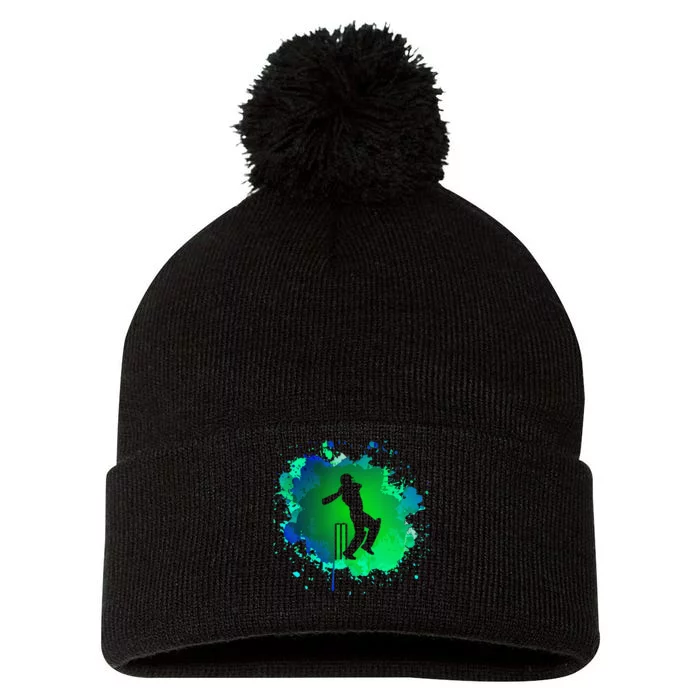 Cricket Batsman For Cricketer Cricket Pom Pom 12in Knit Beanie