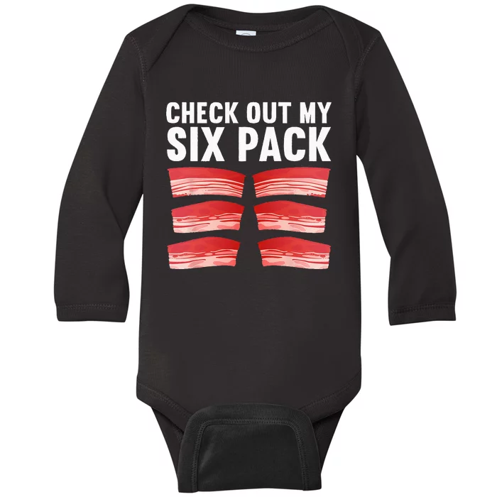 Cool Bacon For Pork Food Meat Lovers Foodie Baby Long Sleeve Bodysuit