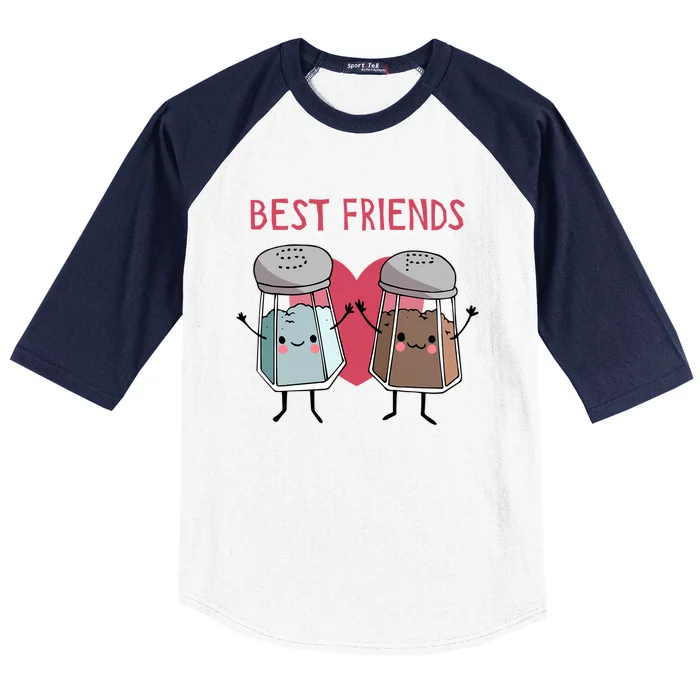 Cute Best Friends Salt And Pepper Funny Gift Baseball Sleeve Shirt