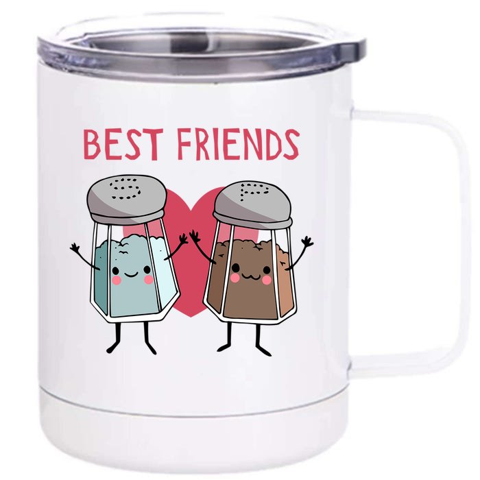 Cute Best Friends Salt And Pepper Funny Gift Front & Back 12oz Stainless Steel Tumbler Cup