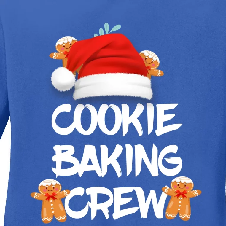 Cookie Bakingcrew Funny Christmas Pajama Gift Ladies Long Sleeve Shirt