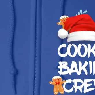 Cookie Bakingcrew Funny Christmas Pajama Gift Full Zip Hoodie