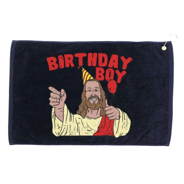 Christmas Birthday Funny Jesus Religion Christian Gift Grommeted Golf Towel