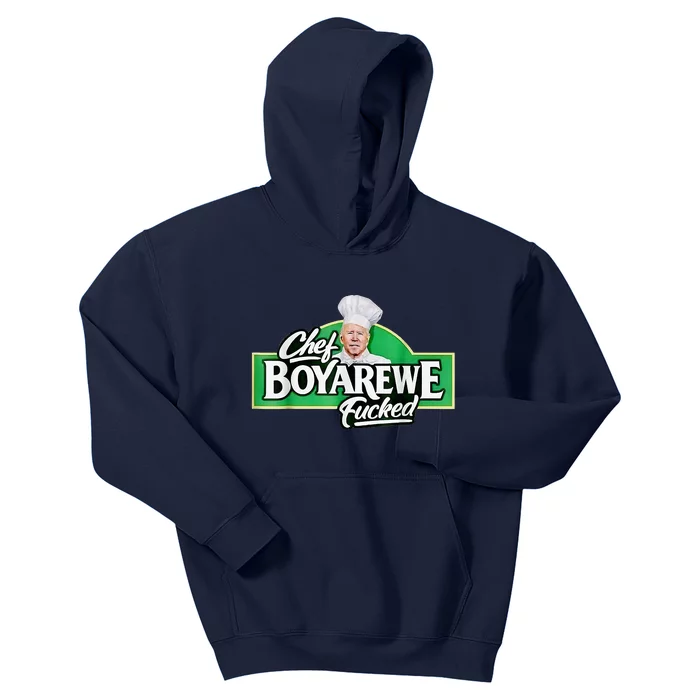 Chef BOYAREWE Fucked Funny Anti Biden Pro Trump Kids Hoodie