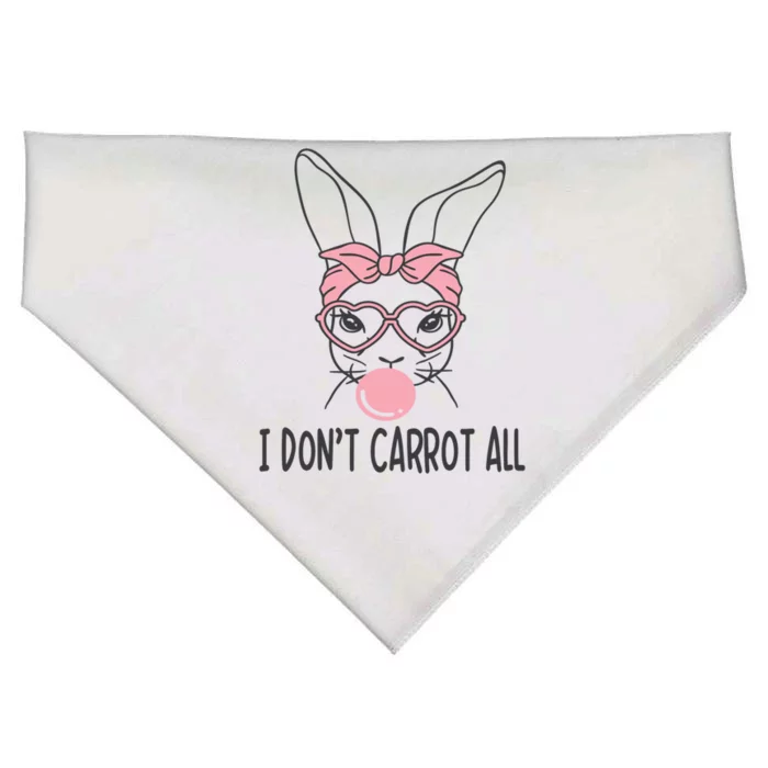 Cute Bunny Face Easter Day Girls Rabbit Glasses Bubblegum Gift USA-Made Doggie Bandana