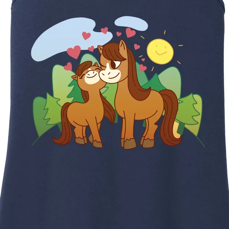 Cute Best Friend Horses Ladies Essential Tank