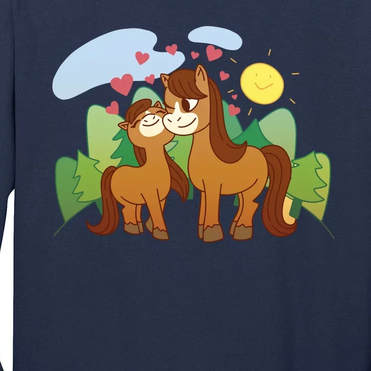 Cute Best Friend Horses Tall Long Sleeve T-Shirt