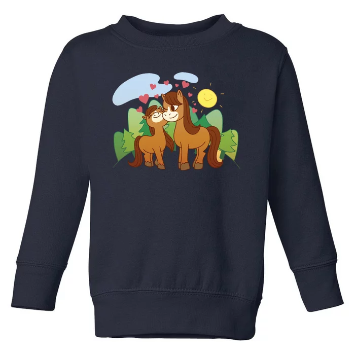 Cute Best Friend Horses Toddler Sweatshirt