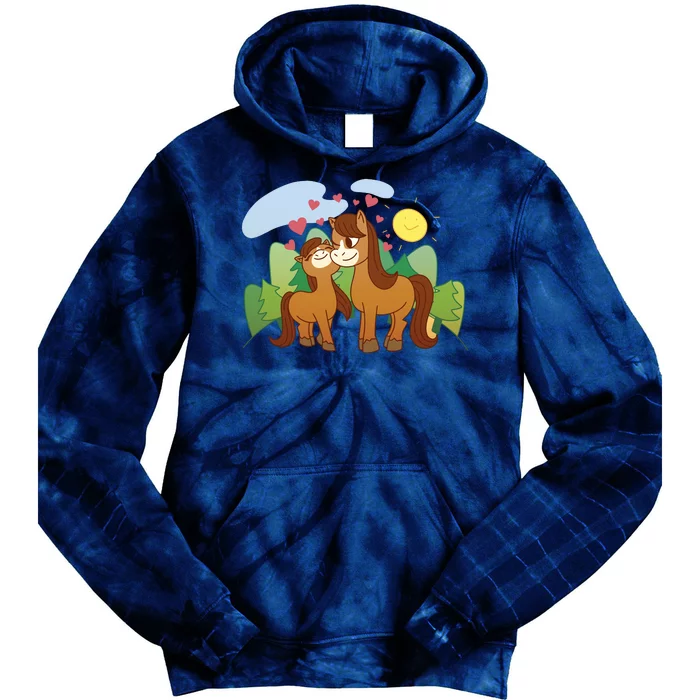 Cute Best Friend Horses Tie Dye Hoodie