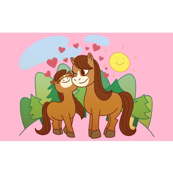 Cute Best Friend Horses Bumper Sticker