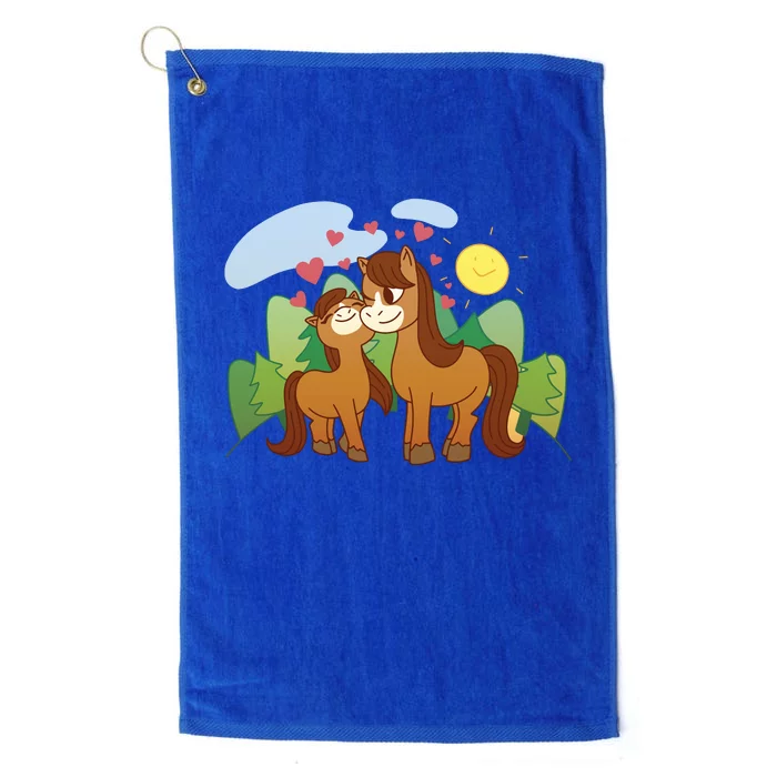 Cute Best Friend Horses Platinum Collection Golf Towel