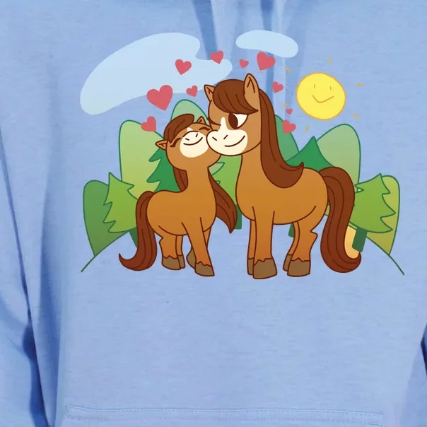 Cute Best Friend Horses Unisex Surf Hoodie