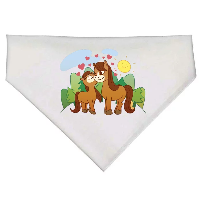 Cute Best Friend Horses USA-Made Doggie Bandana