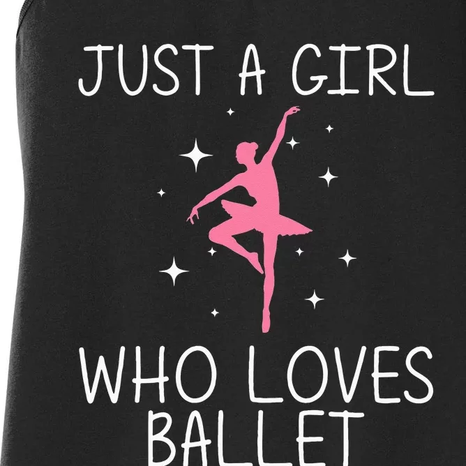 Cool Ballet For Girl Ballerina Dance Ballet Dancer Women's Racerback Tank