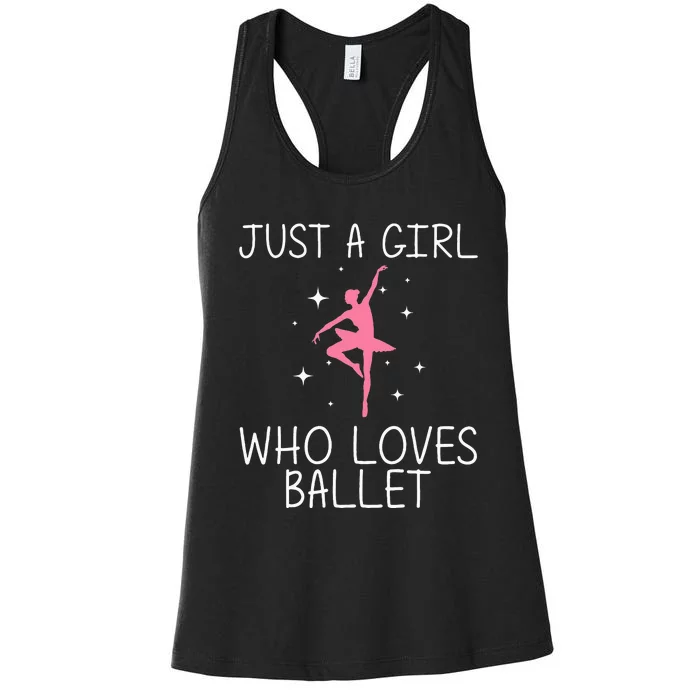 Cool Ballet For Girl Ballerina Dance Ballet Dancer Women's Racerback Tank