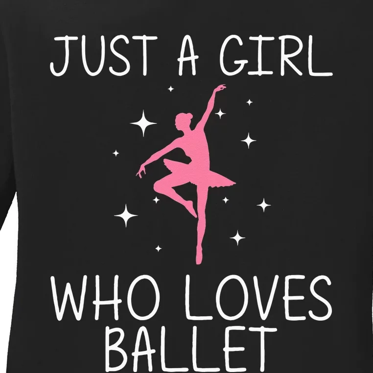 Cool Ballet For Girl Ballerina Dance Ballet Dancer Ladies Long Sleeve Shirt