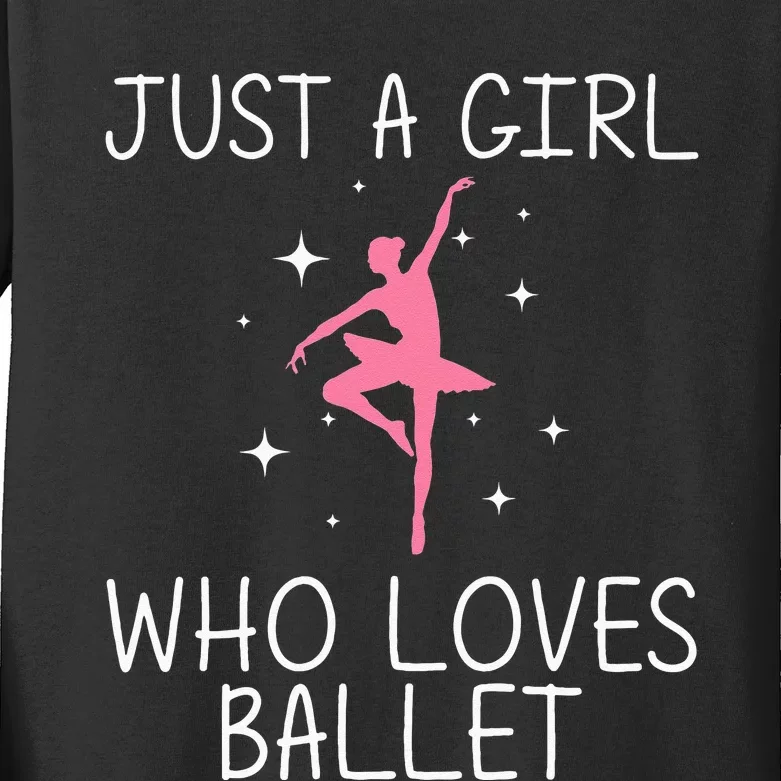 Cool Ballet For Girl Ballerina Dance Ballet Dancer Kids Long Sleeve Shirt