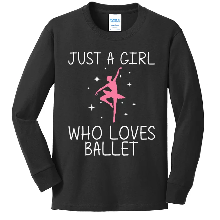 Cool Ballet For Girl Ballerina Dance Ballet Dancer Kids Long Sleeve Shirt