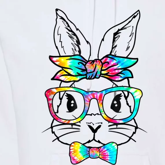 Cute Bunny Face Tie Dye Glasses Headband Happy Easter Day Premium Hoodie