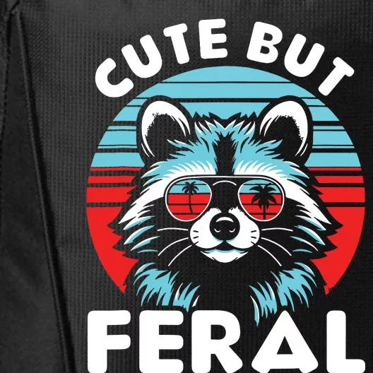 Cute But Feral Racoon With Sunglasses City Backpack