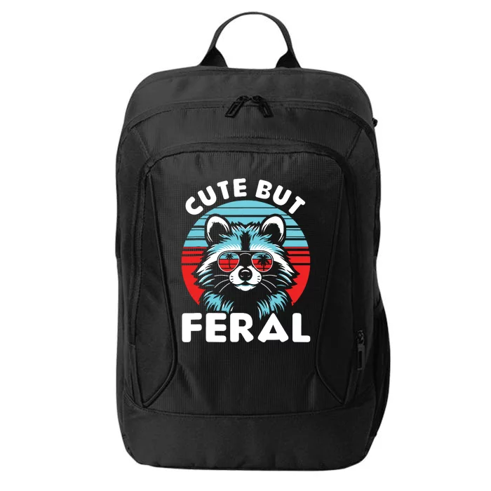 Cute But Feral Racoon With Sunglasses City Backpack