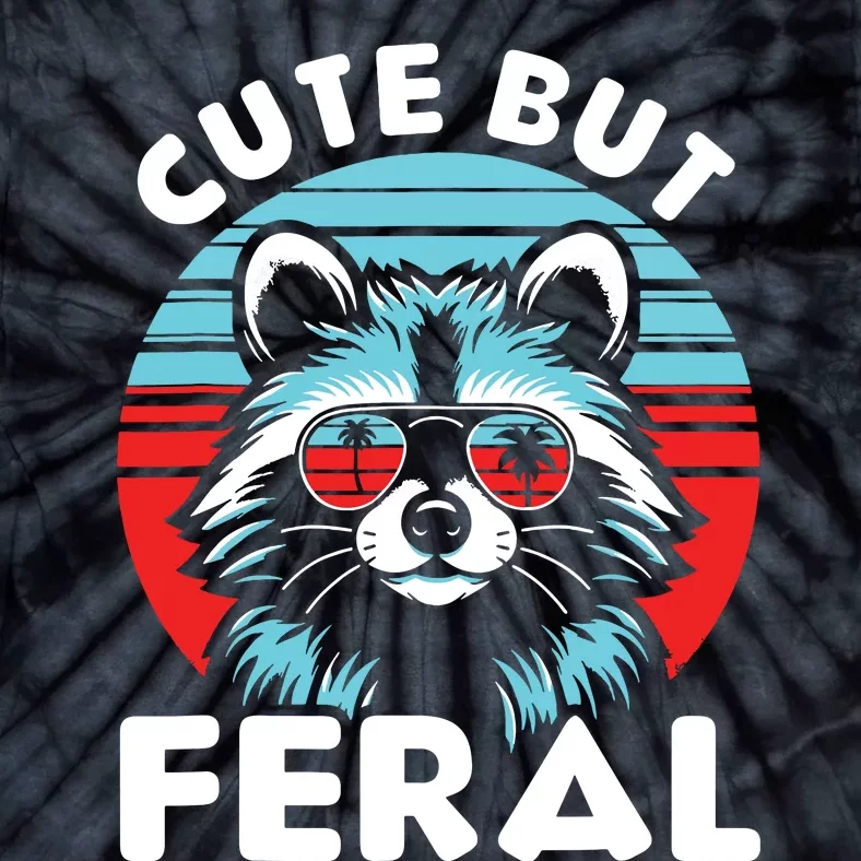 Cute But Feral Racoon With Sunglasses Tie-Dye T-Shirt