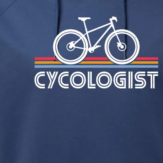 Cycologist Bicycle Funny Cycling - Cycologist Performance Fleece Hoodie