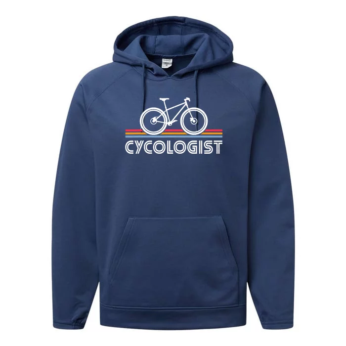 Cycologist Bicycle Funny Cycling - Cycologist Performance Fleece Hoodie