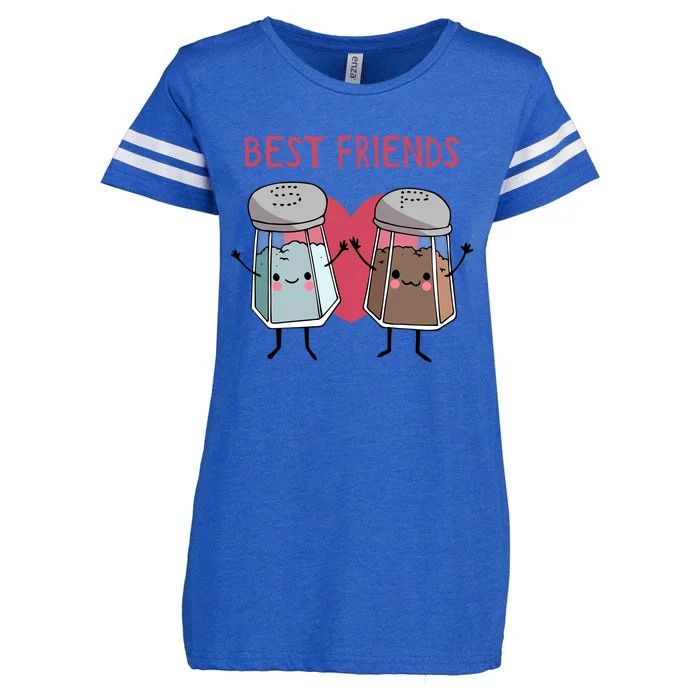 Cute Best Friends Salt And Pepper Gift Enza Ladies Jersey Football T-Shirt