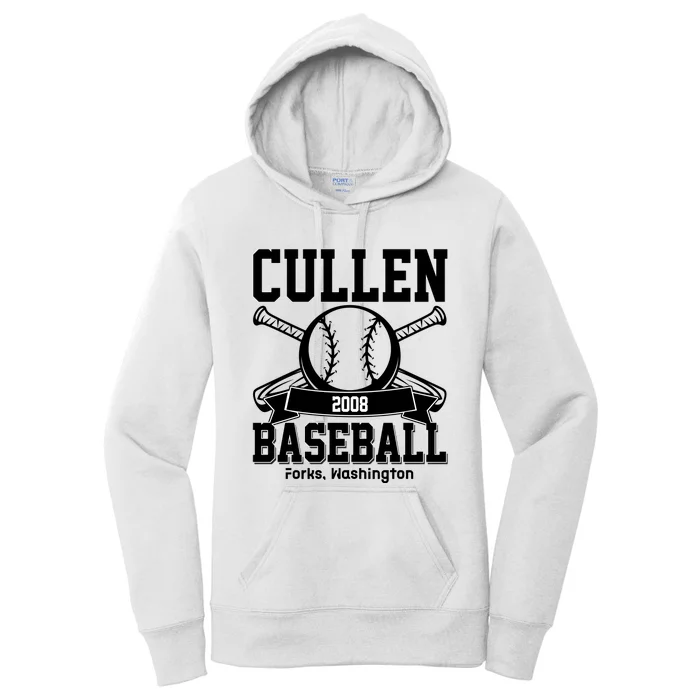 Cullen Baseball Forks Washington Cullen Baseball Team Twilight Women's Pullover Hoodie