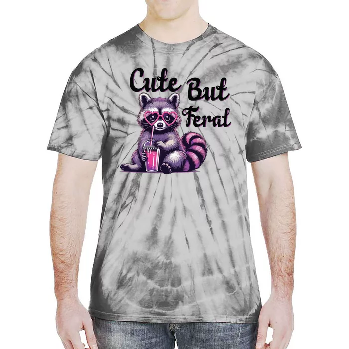 Cute But Feral Raccoon Funny Meme Tie-Dye T-Shirt