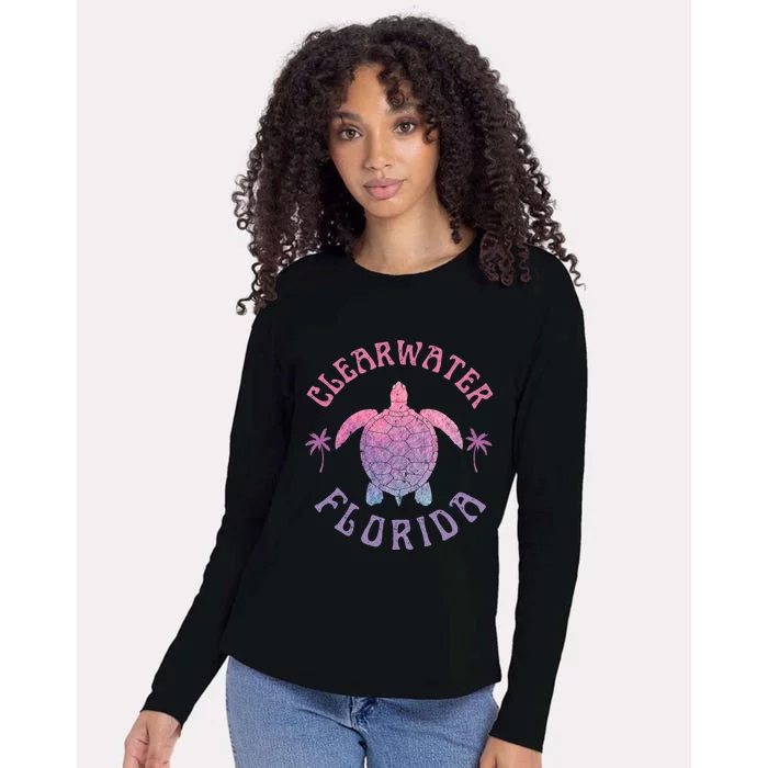 Clearwater Beach Florida Sea Turtle Summer Vacation Cute Gift Womens Cotton Relaxed Long Sleeve T-Shirt