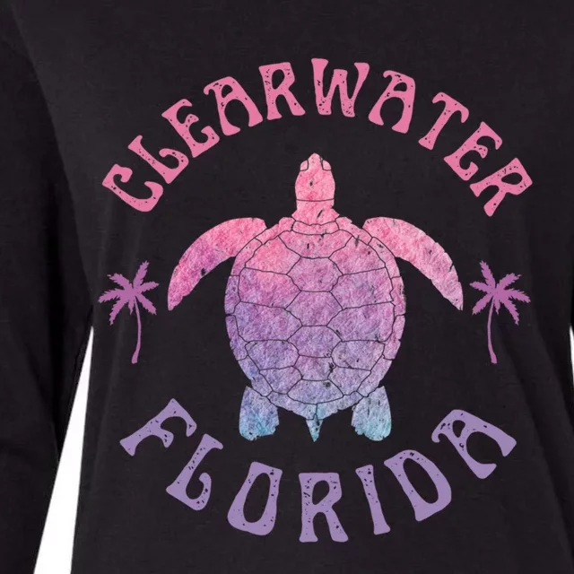 Clearwater Beach Florida Sea Turtle Summer Vacation Cute Gift Womens Cotton Relaxed Long Sleeve T-Shirt