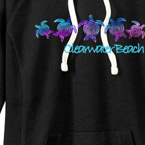 Clearwater Beach Fl Beach Design / Tribal Turtle Gift Meaningful Gift Women's Fleece Hoodie