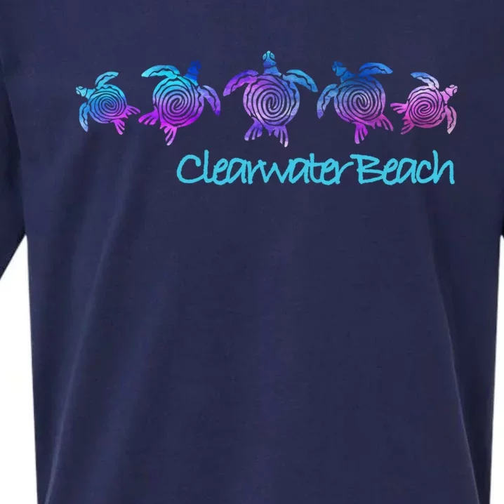 Clearwater Beach Fl Beach Design / Tribal Turtle Gift Meaningful Gift Sueded Cloud Jersey T-Shirt