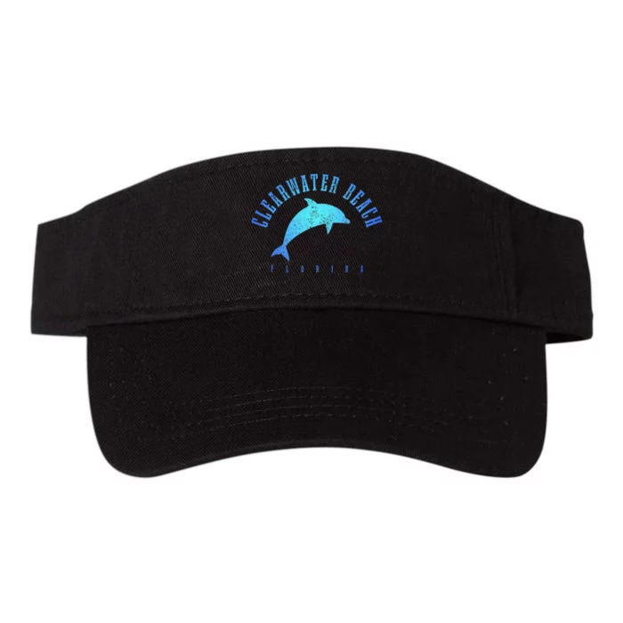 Clearwater Beach Florida Fl Dolphin Vacation Souvenir Valucap Bio-Washed Visor