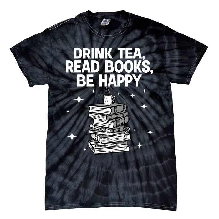 Cool Books For Men Women Tea Book Lovers Reading Bookworm Tie-Dye T-Shirt