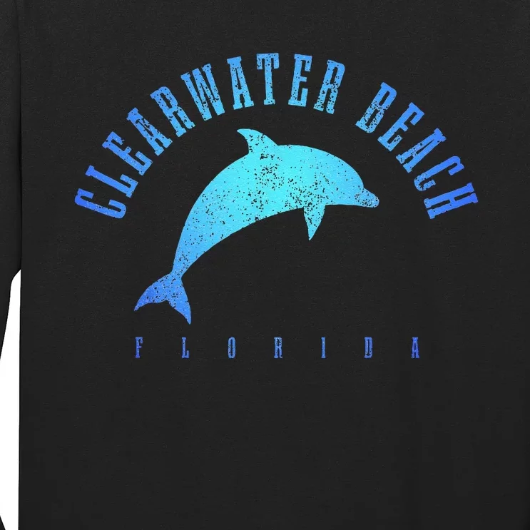 Clearwater Beach Florida FL Dolphin Vacation Souvenir Long Sleeve Shirt