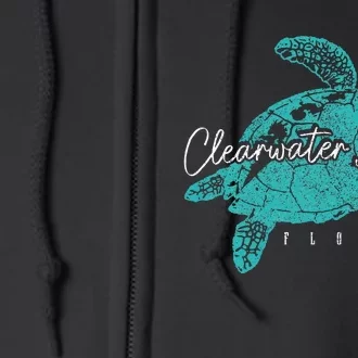 Clearwater Beach Florida FL Sea Turtle Scuba Diving Diver Full Zip Hoodie