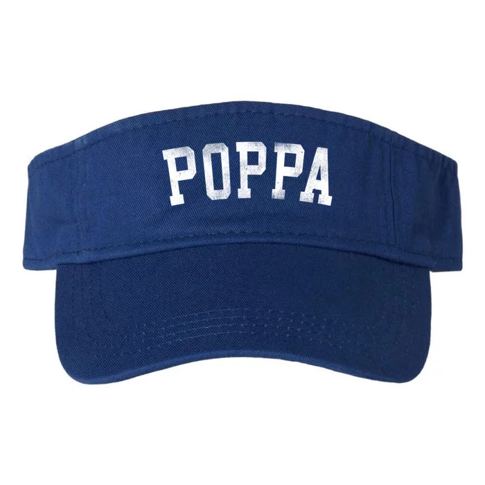 Classic Bold Font Birthday Poppa Valucap Bio-Washed Visor