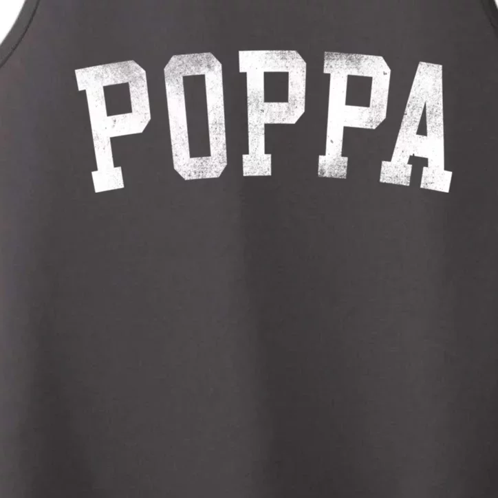 Classic Bold Font Birthday Poppa Performance Tank