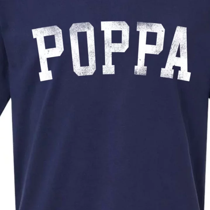 Classic Bold Font Birthday Poppa Sueded Cloud Jersey T-Shirt