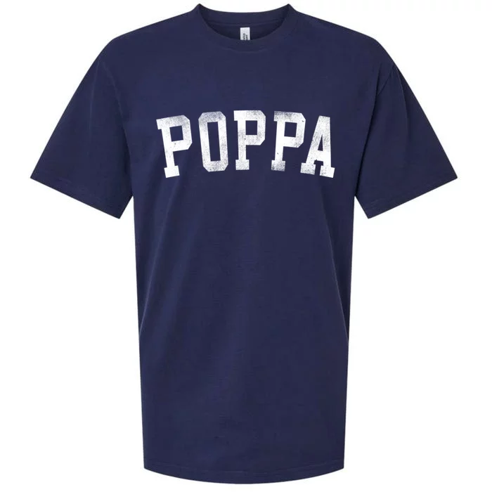 Classic Bold Font Birthday Poppa Sueded Cloud Jersey T-Shirt